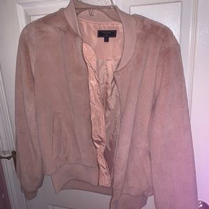 Pink fuzzy jacket, worn once